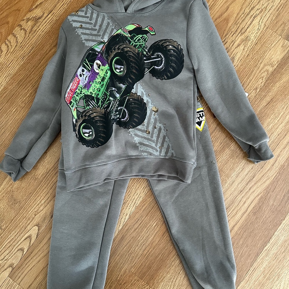 Monster Truck Hoodie and Pants Set